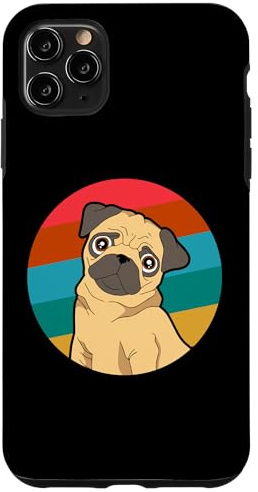 Mops Handyhülle mit Hund, Retro Hund Mops Handyhüllen, Mops Mama Hülle für iPhone 11 Pro Max