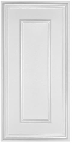 Lot de 10 panneaux muraux 3D décoratifs - En polystyrène XPS - 100 x 50 cm / 5 m² - Cadre classique - XL - 3 mm d'épaisseur (blanc R.XL)