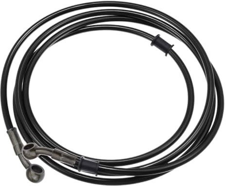 MOCNT 140cm Motorrad Bremsschlauch 28 Grad Verstärkter Hydraulischer Bremsölschlauch Motocross Bremskupplung Ölschlauch Stahl Bremsleitung Bremse Kupplung Ölleitung Schwarz