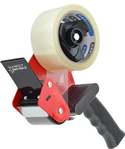 Rapesco 1790 Dispenser per Nastro Adesivo da Imballaggio 960 Germ-Savvy Antibatterico con 1 Rotolo di Nastro Trasparente