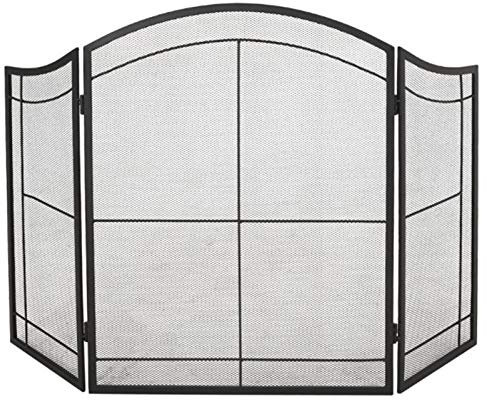 Fireplace Screen Guard, Kindersicherer Kaminschutz mit Stahlgitter, sicherer Feuerzaun für den Kindergarten im Freien, bogenförmiges Design, für offenes Feuer/Gasfeuer/Holzofen
