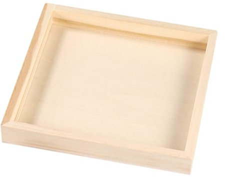 ibasenice Wooden Toy Tray Jigsaw Puzzle Tray Wood Tray For Puzzle Piece Square Serving Wooden Tray Jigsaw Puzzle Sorting Tray Puzzle Sorter Tray Stackable