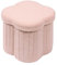 Bonlife Sitzbank mit Stauraum, klappbare Sitztruhe, Aufbewahrungsbox, Fußbank,Blüten, für Flur, Wohnzimmer und Schlafzimmer, Rosa,32x32x32 cm
