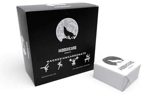 MoonKing Sports - Chalk Block 8er Pack, 8 x 56g Magnesia in Blockform extra hart gepresst, Chalk zum Turnen, Bouldern, Klettern