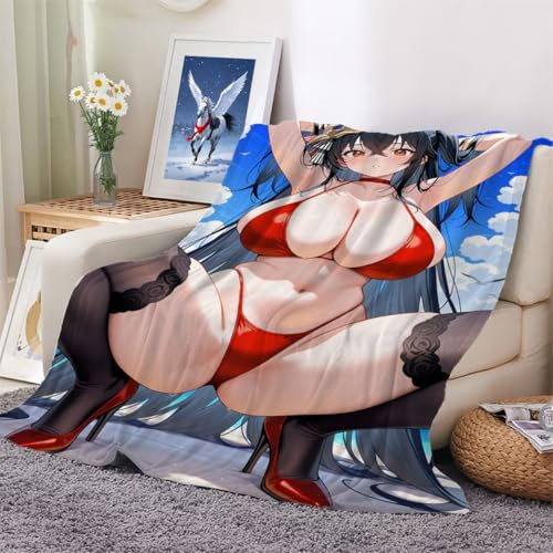 XHENTAI Hentai Manga Waifuface Überwurfdecke, Flanelldecke für Couch, Decke für Couch, Decke für Wohnzimmer - 70x100cm