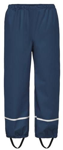 BSBUY Pantalon de Pluie Enfants, Pantalon de Pluie Imperméable et Coupe-Vent Unisexe, Pantalon de Pluie Léger Non Doublé, Pantalon Boue Respirant pour Garçons et Filles(Bleu Marine,98~140)