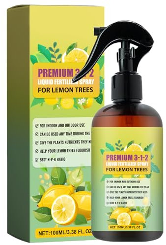 Lemon Tree Liquid Fertilizer - Concentrated Growth Spray Nutrients, Healthy Citrus Plant Food | Professional Lemon Tree Fertilizer Mist For Strong Root Growth, Glossy Leaves, Indoor Outdoor Fruit Tree
