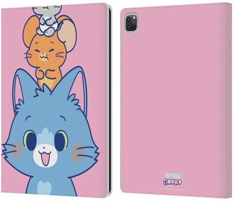 Head Case Designs sous Licence Officielle Tom and Jerry Personnages Graphismes Gokko Étui Portefeuille en Cuir Compatible avec Apple iPad Pro 12.9 2020/2021/2022