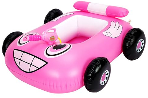 Renopfect Bouée de Natation Gonflable avec Pistolet à Eau, 80 x 85 cm, pour Voiture, siège de Piscine, Bateau, bouée, siège de Natation, Aide à la Natation pour, Jouet de Piscine pour