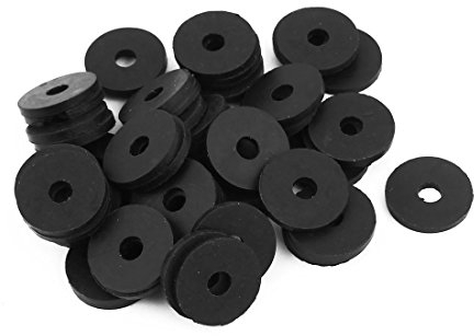 Sourcingmap Gummi-Unterlegscheiben, flach, 18 mm Außendurchmesser, 5 mm Innendurchmesser, 2 mm Dicke, für Wasserhahn-Rohr, Wasserschlauch, 50 Stück