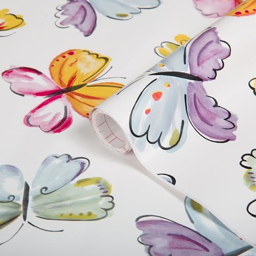d-c-fix Möbel-Klebefolie Papillon, 45 cm x 15 m - abwaschbare und selbstklebende Deko-Folie für Küche, Schrank, Tisch & Fensterbank - modern & nachhaltig