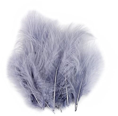 PANAX Truthahnflaum 100 stück ca. 10-17cm Federnlänge Grau