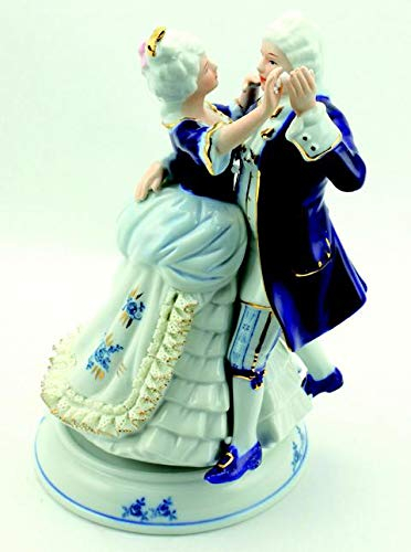 Spieluhrenwelt MMM GmbH, 857779 Spieluhr Porzellanpaar blau-weiß