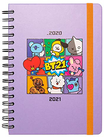 Erik Planer - Schulplaner BT21 - Kalender Wochenansicht 2020/2021 für Schüler 12 Monate - Terminkalender Offizielles BT21 - Merchandising