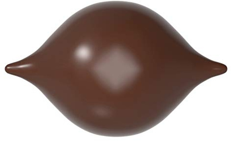 Chocolate World 1903 Polycarbonate Chocolate Mold Frank Haasnoot Praline Curve Candy Mould with 21 Cavities, Each 45.5mm x 28.5mm x 14mm High