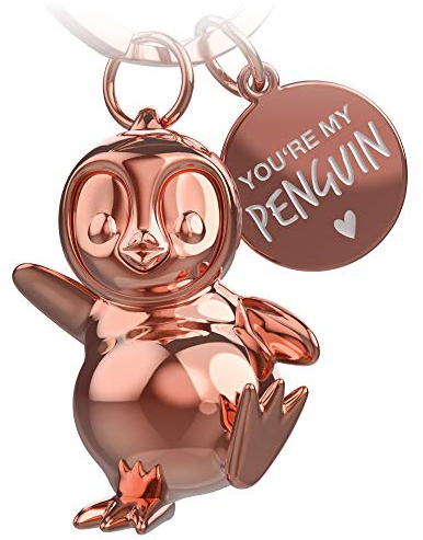 FABACH Pinguin Schlüsselanhänger Breezy - Pinguin Glücksbringer Geschenke Freundin oder Freund - Partner Geschenk Liebe Schlüsselanhänger zu Geburtstag, Jahrestag - Gravur You're my penguin