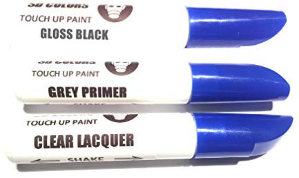 SD COLORS GLOSS BLACK ALLOY WHEEL New Touch Up Paint Pen REPAIR KIT 12ML SCRATCH CHIP BRUSH FOR BLACK GLOSS ALLOY WHEELS (PAINT+PRIMER+LACQUER)