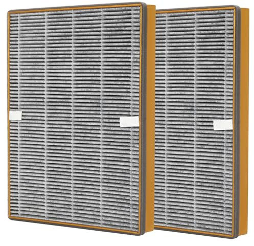 iSingo 2-Pack TT-AP002 True HEPA Filter Replacement Compatible for TaoTronics Air Purifier Model TT-AP002, 3-in-1 Medical Grade H13 True HEPA Filter