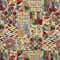 Kt KILOtela - Polsterstoff - Jacquard Gobelin - Polster, Stuhl, Sofa, Kissen, Vorhänge - Patchworkstoff 100 cm Länge x 280 cm Breite - Patchwork, Mehrfarbig - 1 Meter