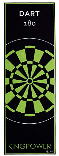 Kingpower Dartmatte Dart Teppich Turnier Matte Abwurflinie Bodenschutz Zubehör Dartpfeile Dartscheibe Dartboard 2 Größen 237cm und 290cm Verschiedene Designs, Design:Design 02 (Hellgrün 237x80cm)