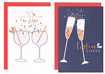 Hallmark 25559884 Weihnachtskarten für Wohltätigkeitsorganisationen, 2 Party-Motive, 12 Stück