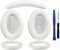 SOULWIT Almohadilla para los Oídos + Diadema + Cubierta Protectora de Silicona, Kit de Repuesto para Bose QuietComfort 35 QC35, QC35 II Over-Ear Auriculares-Blanco