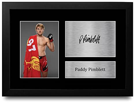 HWC Trading FR A4 Paddy the Baddy Pimblett UFC Geschenke Gedrucktes Signiertes Autogramm Foto für Fans von UFC Memorabilien - A4 Framed