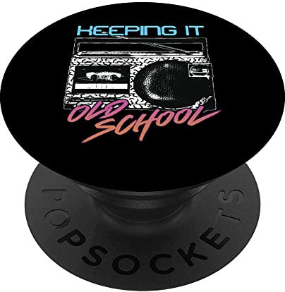 Keeping It Old School Retro 80er 90er Jahre Boombox Music PopSockets mit austauschbarem PopGrip