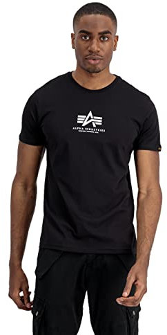 ALPHA INDUSTRIES Herren Basic T Ml T-Shirt, Schwarz, 3XL
