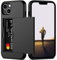 Nvollnoe for iPhone 13 Case with Card Holder Heavy Duty Protective Dual Layer Shockproof Hidden Card Slot Slim Wallet Case for iPhone 13 for Women&Men(Black)