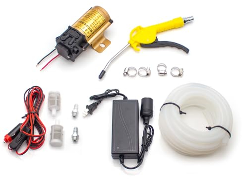 LeTkingok Pompa a Membrana Dc 12v Pompa Per Vino Elettrica Per Uso Alimentare Dispositivo Di Aspirazione Liquido Portatile Per Uso Domestico Con Pistola Di Ricarica Per Tubo in Silicone 4m
