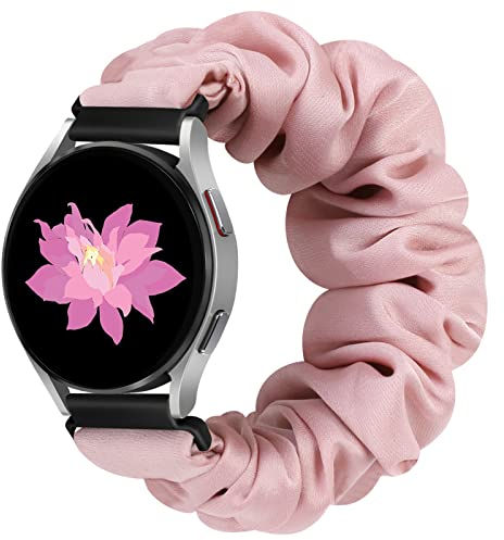 YCHDDER Bracelet de montre chouchou élastique de 20 mm compatible avec Samsung Galaxy Watch 7/6/5/4/FE 40 mm, 44 mm/Watch 6/4 Classic 43 mm, 47 mm, 42 mm, 46 mm/5 Pro/Vivoactive 5/Vivoactive