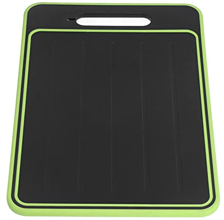 Pasamer Cutting Board, Double Sided Cutting Board with Quick Defrost Function, Multi Purpose Defrost Cutting Board Kitchen Chopping Board with Knife Sharpener