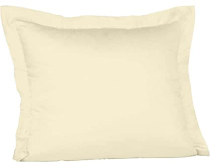 sleepling Satin Kissenbezug, Kissenhülle aus 100% seidig weicher Baumwolle, Bezug Kissen Kopfkissen, 60 Grad, Ökotex 100, Made in EU, 35 x 40 cm, vanille