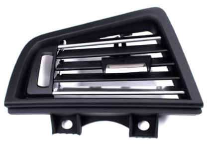 Viviance LHD RHD vorne Mitte links rechts hinten Conditioner schwarz und verchromt Lüftungsgitter Auslassblende kompatibel mit BMW F10 F11 F18 2010-2016 - LHD Black With Chrome Left