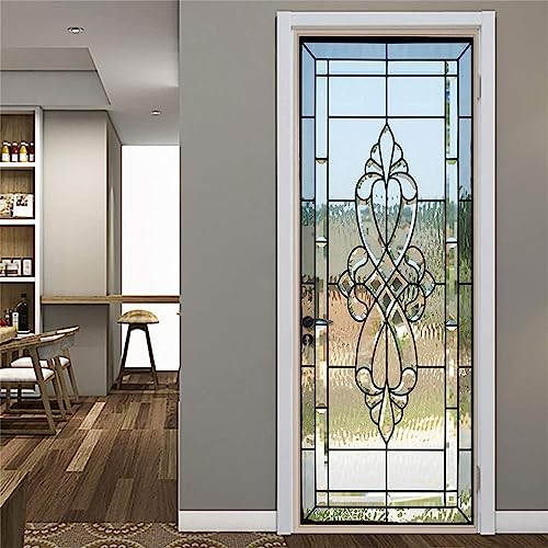 FLFK 3D Glasmalerei Türtapete selbstklebend Türposter Vinyl Entfernbar Türaufkleber Aufkleber Zuhause Dekor 77x200CM