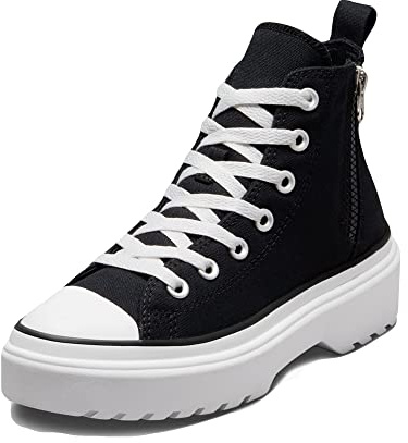 Converse Boys Kids Chuck Taylor® All Star® Lugged Lift Platform Canvas (Big Kid) Black/Black/White 5.5 Big Kid Medium