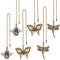 BENECREAT 6pcs Butterfly Bee Ceiling Fan Pull Chain, Vintage Dragonfly Charm Pendant Chain Extender with Iron Ball Chain Connector for Fan, Table Lamp Decoration, 35cm
