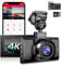 LINGDU Dash Cam Front and Rear 4K+1080P with Voice Control, 5G WiFi, GPS, Parking Monitor, 170 Wide Angle, Night Vision, Loop Recording, G-sensor, Dual Dash Camera 64G Card (LD02Lite（4K+1080P）)