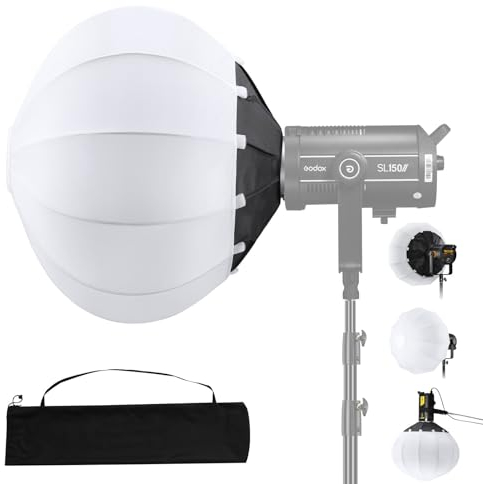Soonpho 65cm Laterne Softbox Laternen Bowens Mount Softboxen 60cm Fotografie für GODOX SL60W M300 LA150 LA200 LED Video Light Kompatibel mit NEEWER CB60B CB150W 100W Aputure Licht 600d Amaran 60x