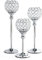 Kristall Tee Kerze Teelicht Kerzenhalter Romantische Kelch Form Metall Glas Kerzenhalter for Hochzeit Tisch Mittelstücke Dekor Neue (Color : B-Silver-3Pcs)