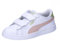PUMA Smash 3.0 L V PS, Sneaker, White-Island Pink-Pistachio Green, 35 EU