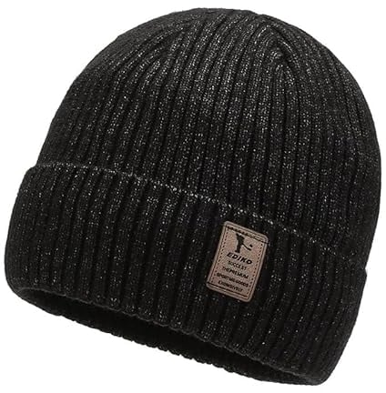 Berretto Beanie In Maglia Termica, Fisherman Beanie Cappello A Cuffia Invernale Da Uomo E Donna Con Fodera In Pile, A Costine