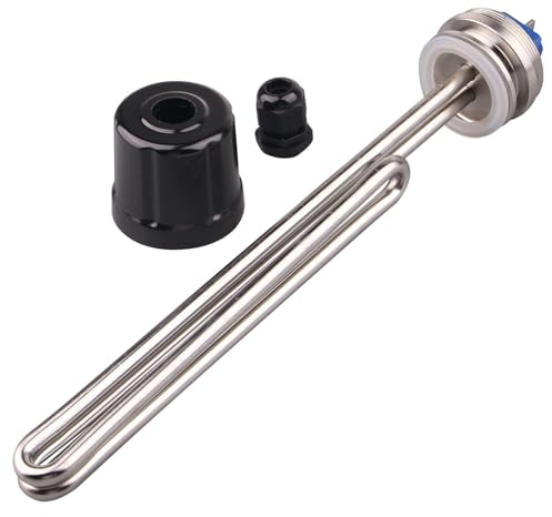 Elemento calefactor de 240V, calentador de agua de inmersión de triple abrazadera de 1,5 pulgadas, elemento calefactor de repuesto de 2500w/3500w/4500w/5,5 kW (Color : Heater only, Size : 240V_2.5KW