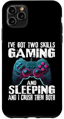 iPhone 11 Pro Max Gaming And Sleeping Funny Gamer Sayings Boys Teens Graphic Case