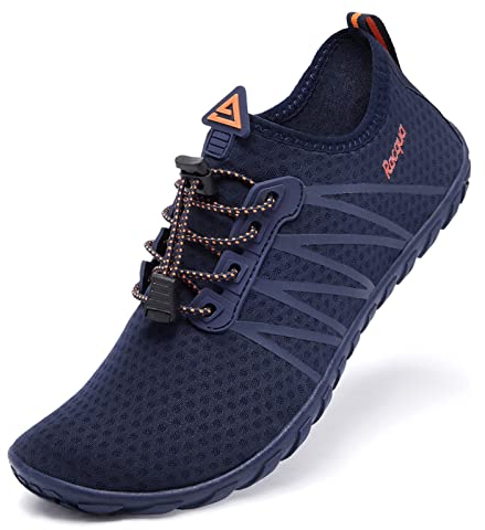 Racqua Wasserschuhe Schwimmen Strand Pool Meer Aqua Schnell trocken rutschfeste Schuhe Atmungsaktive Boot Tauchen Neoprenanzug Kajak Nass Segeln Schuhe für Männer & Frauen Marine 42