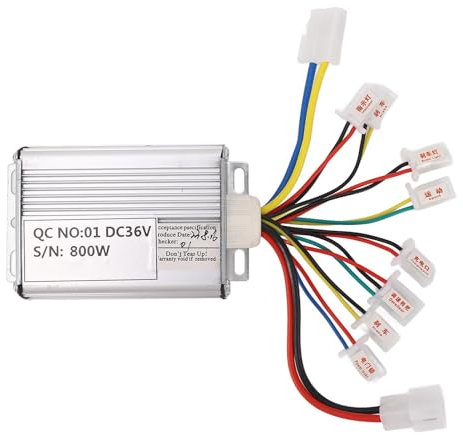 Hapivida Elektroroller Bürstenmotor Controller 36V 800W Elektrofahrrad Gebürsteter Motorsteuerung mit Gehäuse aus Aluminiumlegierung für Elektrische Dreiräder, Elektrofahrräder Scooter Ersatz