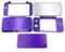 Hzxkqmil Replacement Housing Shell Case Kit for Nintendo New 2DS XL/New 2DS LL Console, DIY Front Faceplate Upper Frame Bottom Cover Plates (Purple + Silver)