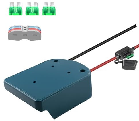 EID for Power Wheels Adapter Fit for Makita 18V Battery, with Wire Connector, 14 Gauge Wire, 30Amp Fuse, DIY Use for Rc Car, Robotics, Rc Truck, and Work Lights (NO Battery)