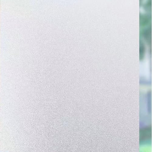 Milchglasfolie Fenster 100 x 200 cm Sonnenschutz Hitzeschutz Uv-Schutz Fenster Sichtschutz Tönungsfolie Anti-Uv Sonnenschutzfolie für Büro Und Haus, weiß matt